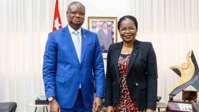 le représentant résident du PNUD au Togo Aliou Dia a fait ses adieux jeudi 16 février 2023 à la première ministre, Victoire Tomégah-Dogbé.