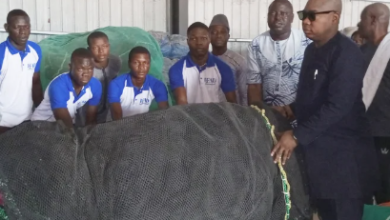 Onze diplômés de IFAD-aquaculture d'Elavagnon, ont reçu  lundi 3 avril 2023, du matériel et équipement d’installation