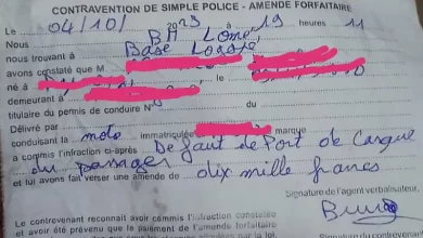 Le montant de 10 000 f Cfa de contravention pour défaut de casque délivrée jeudi 4-5 octobre 2023 suscite des grincements